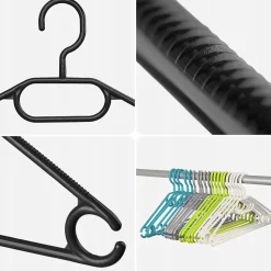 KADAX 5x Cintres Cintre en Plastique Noir