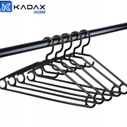 KADAX 5x Cintres Cintre en Plastique Noir