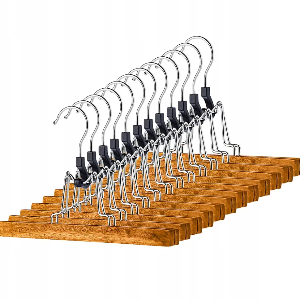 KADAX 12x Cintres, Pantalons, Cintres Doubles en Bois