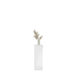 Kai - Combinaison de penderies (L/H/P : 91x99x34 cm) en imitation blanc et blanc brillant