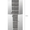 Kai - Combinaison de vestiaires (L/H/P : 121x193x34 cm) en imitation blanc et blanc brillant