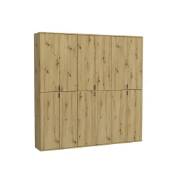 Kai - Combinaison de vestiaires (L/H/P : 183x193x34 cm) en imitation chêne Artisan