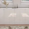 Kai - Combinaison de vestiaires (L/H/P : 122x99x34 cm) en imitation blanc et blanc brillant