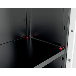KETER - Armoire basse Stilo - 68 x 39 x 90 cm - Gris Noir Rouge