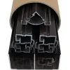Kit de quincaillerie Styldoor en alu pour placard coulissant avec freins et balais H2.5m x L3m, 3 vantaux, finition Taupe Brun