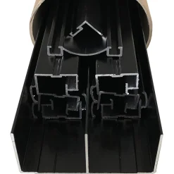 Kit de quincaillerie Styldoor en alu pour placard coulissant avec freins et balais H2.5m x L3m, 3 vantaux, finition Noir mat