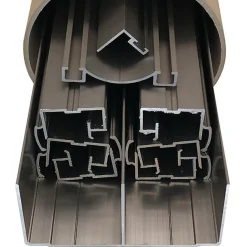 Kit de quincaillerie Styldoor en alu pour placard coulissant avec freins et balais H2.5m x L3m, 3 vantaux, finition Inox Brossé