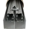 Kit de quincaillerie Styldoor en alu pour placard coulissant avec freins et balais H2.5m x L3m, 2 vantaux, finition Anodisé Argent