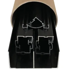 Kit de quincaillerie Styldoor en alu pour placard coulissant avec freins et balais H2.5m x L2m, 2 vantaux, finition Noir mat