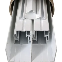Kit de quincaillerie Styldoor en alu pour placard coulissant avec freins et balais H2.5m x L2m, 2 vantaux, finition Laqué Blanc