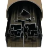Kit de quincaillerie Styldoor en alu pour placard coulissant H2.5m x L3m, 3 vantaux, finition Poli Bronze