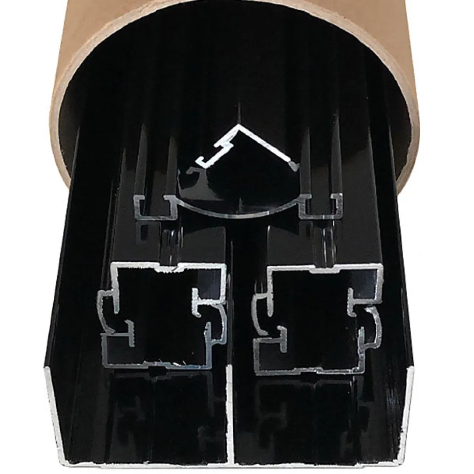Kit de quincaillerie Styldoor en alu pour placard coulissant H2.5m x L3m, 2 vantaux, finition Laqué Noir