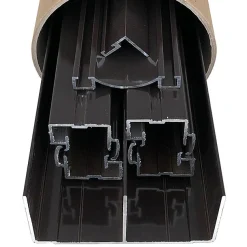 Kit de quincaillerie Styldoor en alu pour placard coulissant H2.5m x L2m, 2 vantaux, finition Taupe Brun