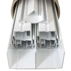 Kit de quincaillerie Styldoor en alu pour placard coulissant avec freins et balais H2.5m x L3m, 3 vantaux, finition Laqué Blanc