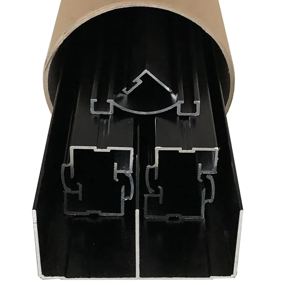 Kit de quincaillerie Styldoor en alu pour placard coulissant H2.5m x L3m, 2 vantaux, finition Noir mat