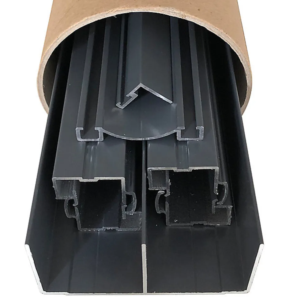 Kit de quincaillerie Styldoor en alu pour placard coulissant H2.5m x L3m, 2 vantaux, finition Gris ardoise