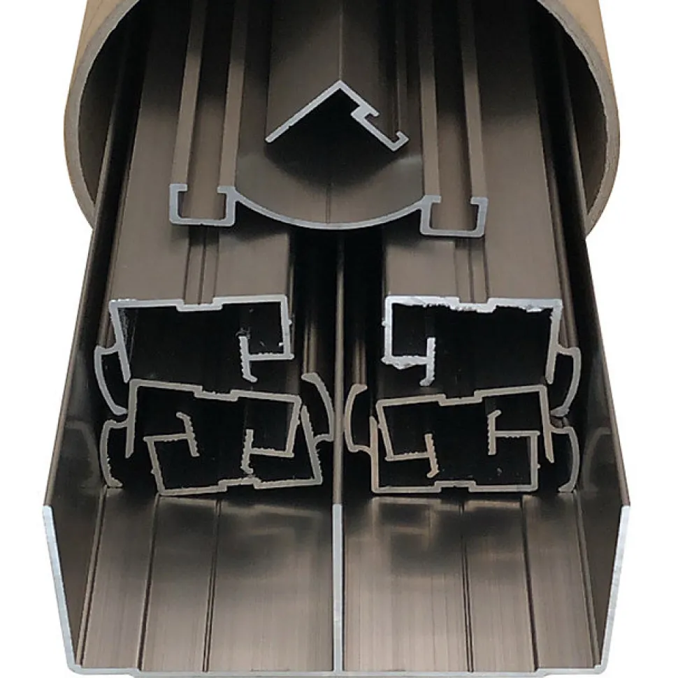 Kit de quincaillerie Styldoor en alu pour placard coulissant H2.5m x L3m, 3 vantaux, finition Inox Brossé