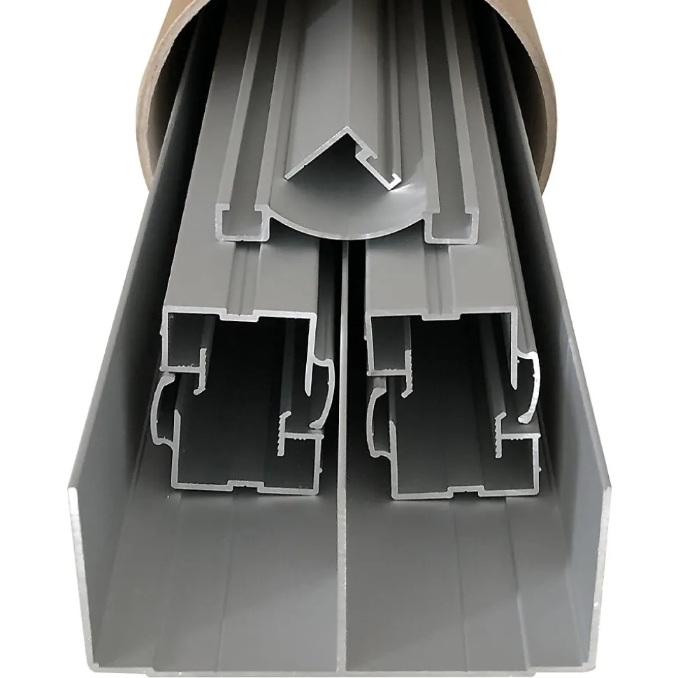 Kit de quincaillerie Styldoor en alu pour placard coulissant H2.5m x L2m, 2 vantaux, finition Anodisé Argent