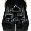 Kit de quincaillerie Styldoor en alu pour placard coulissant H2.5m x L3m, 3 vantaux, finition Laqué Noir