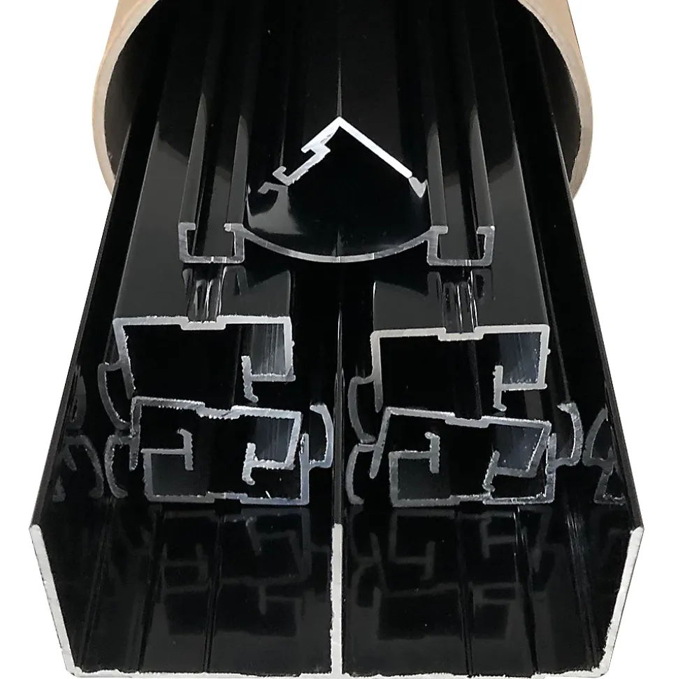 Kit de quincaillerie Styldoor en alu pour placard coulissant H2.5m x L3m, 3 vantaux, finition Laqué Noir