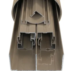Kit de quincaillerie Styldoor en alu pour placard coulissant H2.5m x L2m, 2 vantaux, finition Taupe Beige