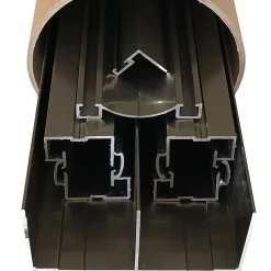 Kit de quincaillerie Styldoor en alu pour placard coulissant H2.5m x L3m, 2 vantaux, finition Poli Bronze