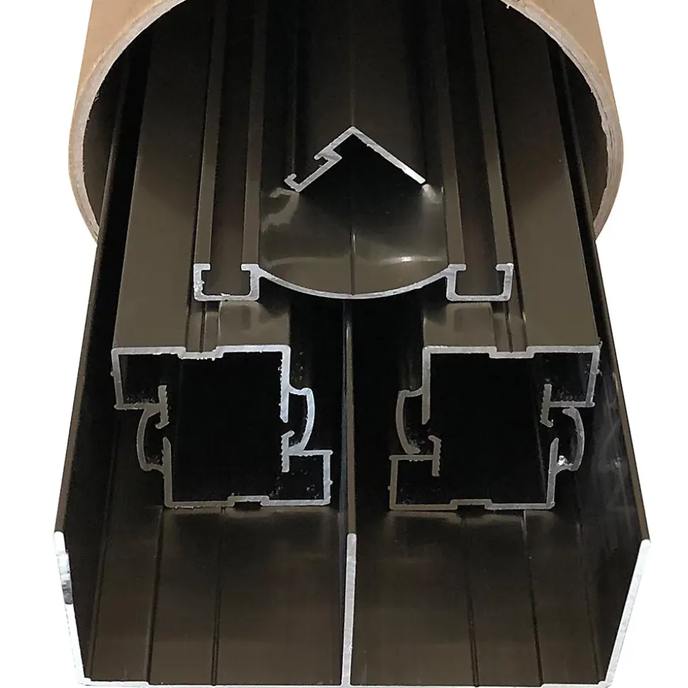 Kit de quincaillerie Styldoor en alu pour placard coulissant H2.5m x L3m, 2 vantaux, finition Poli Bronze