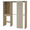 Kit dressing 1 colonne Astell effet chêne H. 200,4 x L. 181,5 x P. 50,25 cm