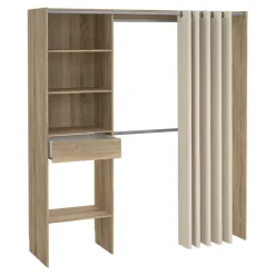 Kit dressing 1 colonne Astell effet chêne H. 200,4 x L. 181,5 x P. 50,25 cm