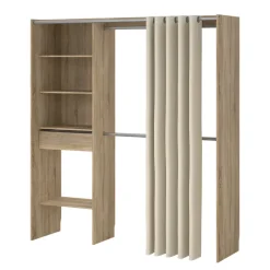 Kit dressing 1 colonne Astell effet chêne H. 200,4 x L. 181,5 x P. 50,25 cm