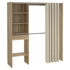 Kit dressing 1 colonne Astell effet chêne H. 200,4 x L. 181,5 x P. 50,25 cm