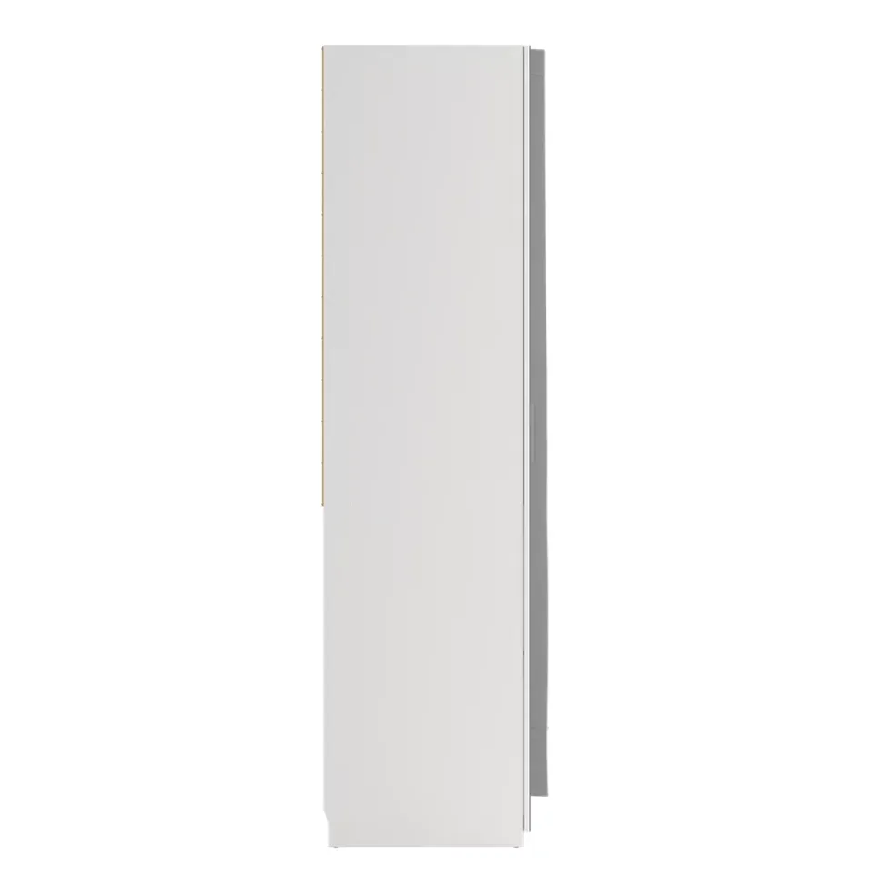 Kit dressing 1 colonne miroir blanc avec rideau Tvilum H. 200,4 x L. 200 x P. 52,1 cm
