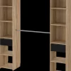 Kit dressing 2 colonnes Sonoma décor chêne H.200 x L.180 x P.40 cm