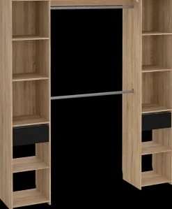 Kit dressing 2 colonnes Sonoma décor chêne H.200 x L.180 x P.40 cm