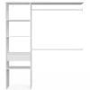 Kit dressing MELINE 160 x 40 x 180 cm blanc avec étagères + tiroir + double penderie