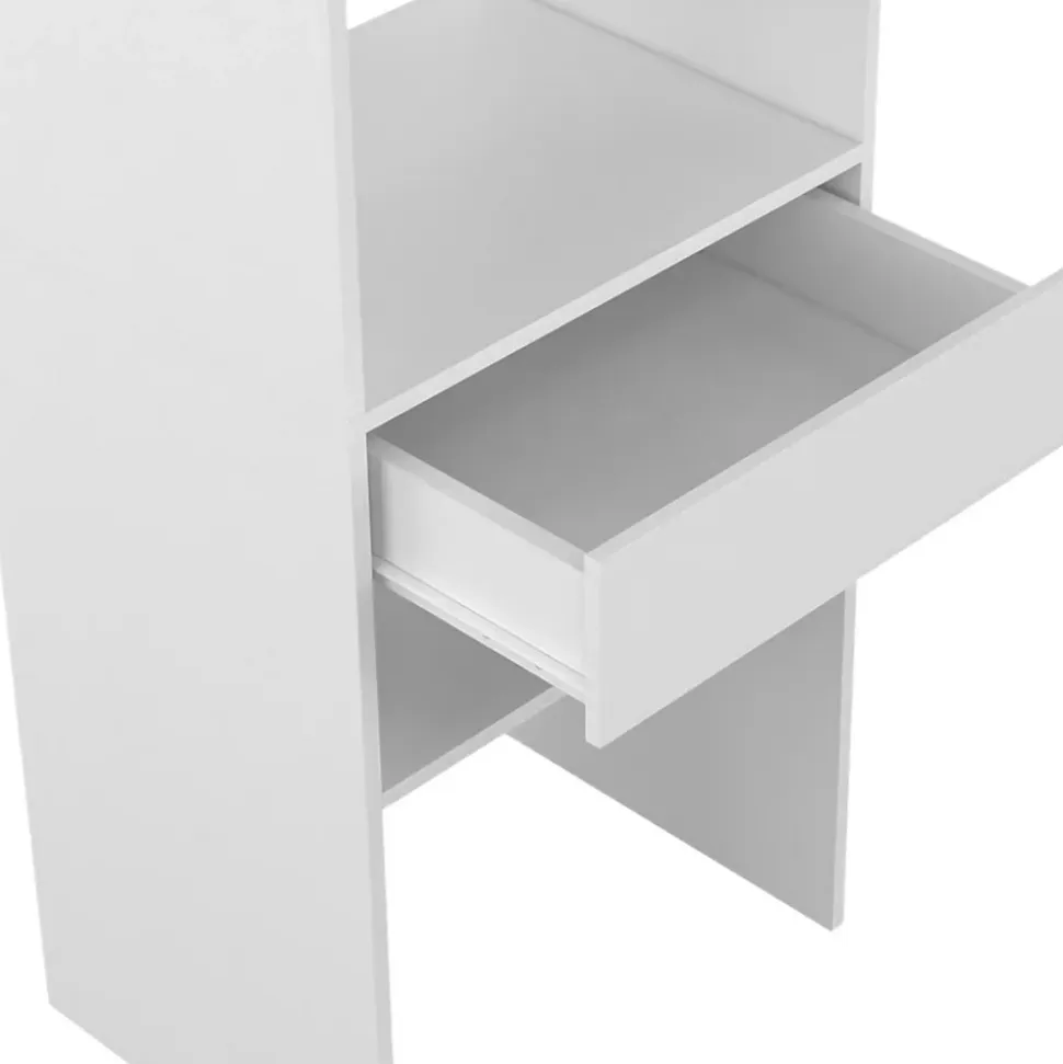 Kit dressing MELINE 160 x 40 x 180 cm blanc avec étagères + tiroir + double penderie
