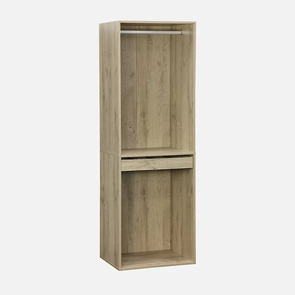 Kit dressing modulable avec 4 éléments. naturel. panneaux stratifiés
