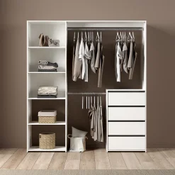 Kit dressing ouvert blanc Karisma 1 colonne L. 181,5 x H. 200,4 x P. 39,95 cm