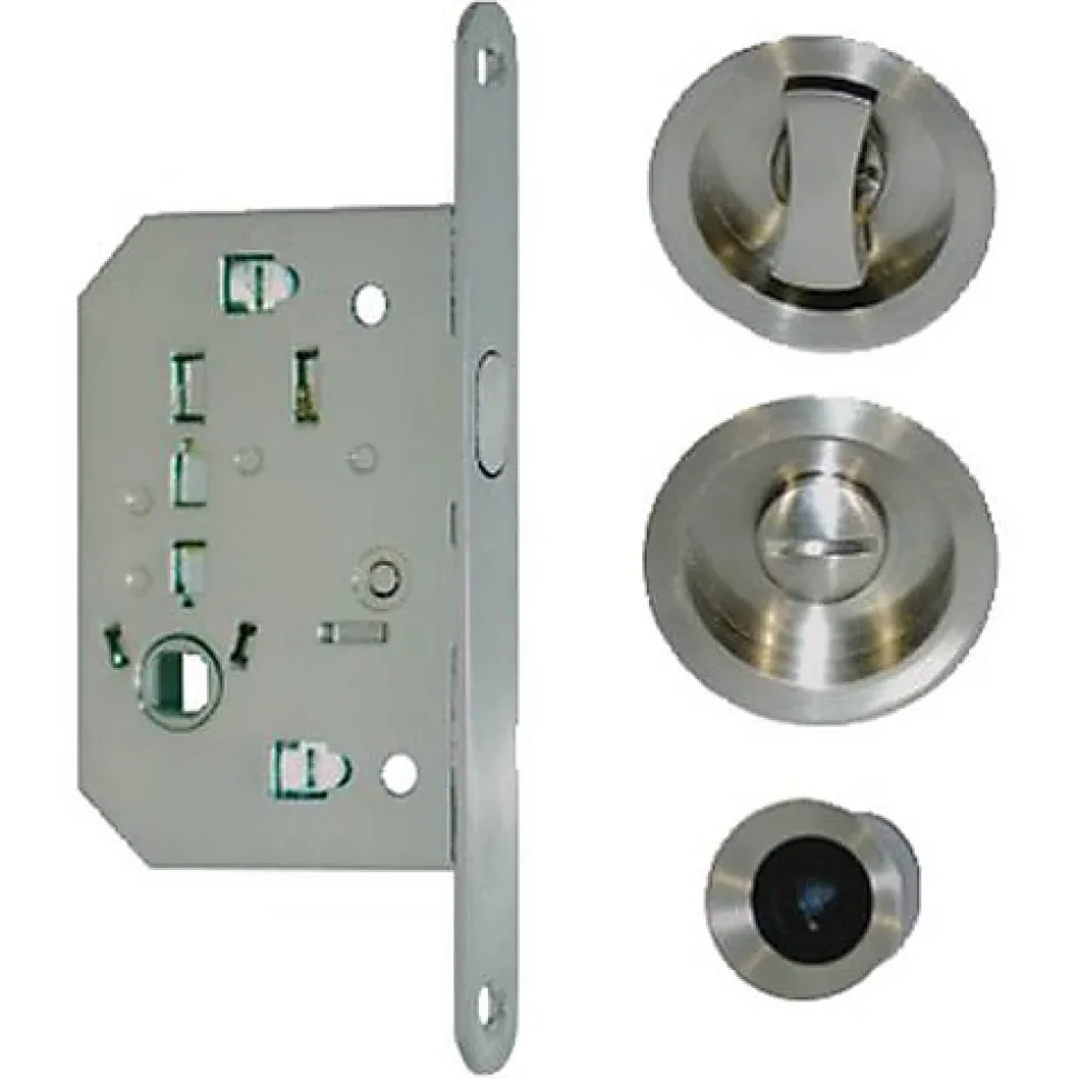 Kit pour porte coulissante inox condamnation - NI 015