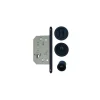 Kit pour porte coulissante noir condamnation rosace ronde - EUROWALE - NO015
