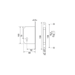 Kit pour portes coulissantes clé I - EUROWALE - NI012