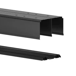 Kit rails de portes coulissantes GoodHome Arius noir 150 cm