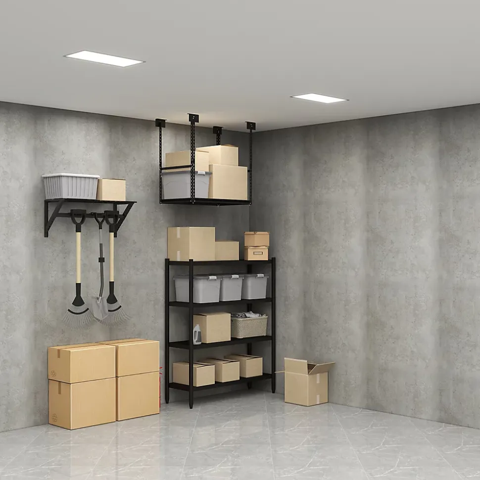 Kit rangement au plafond en métal GoodHome Rand H. 104,5 x L. 110 x P. 61.7 cm