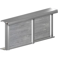 Kit SLID'UP 220 aluminium anodisé naturel pour 2 portes de placard coulissantes 18 mm - rail 1,8 m - 70 kg