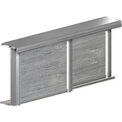 Kit SLID'UP 230 aluminium anodisé naturel pour 2 portes de placard coulissantes 19 mm - rail 1,8 m - 70 kg