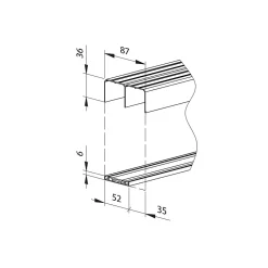 Kit SLID'UP 280 aluminium anodisé noir pour 3 portes de placard coulissantes 18 mm - rail 3 m - 50 kg