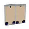 Kit SLID'UP 280 aluminium anodisé argent pour 2 portes de placard coulissantes 18 mm - rail 2 m - 50 kg