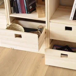 Kit tiroirs en pin massif pour étagères Dinamic