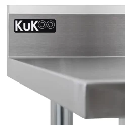 KuKoo Lot de Plan de Travail 180 cm en Inox & 2 Étagères Murales