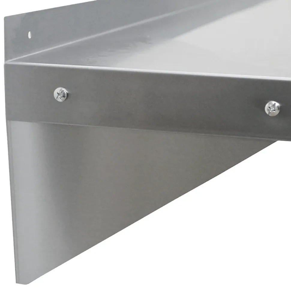 KuKoo Lot de Plan de Travail 180 cm en Inox & 2 Étagères Murales